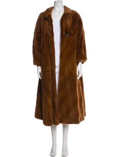 Pre-owned Fendi Vintage 1970's Fur Coat In Brown