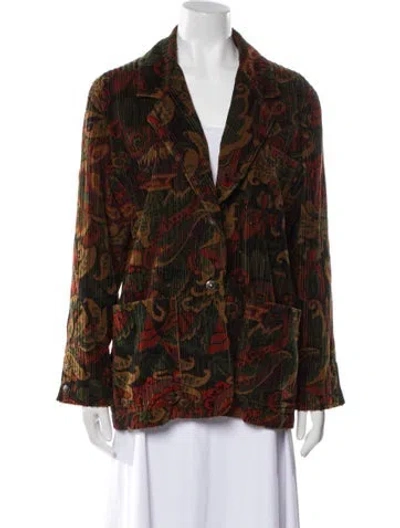 Pre-owned Fendi Vintage 1980's Blazer In Orange