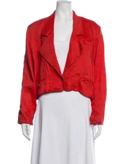 Pre-owned Fendi Vintage 1980's Blazer In Red