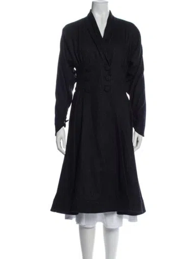 Pre-owned Fendi Vintage 1980's Coat In Blue