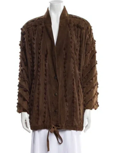 Pre-owned Fendi Vintage 1980's Fur Coat In Brown