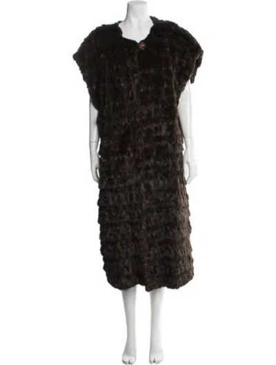Pre-owned Fendi Vintage 1980's Fur Coat In Brown