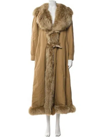 Pre-owned Fendi Vintage 1980's Fur Coat In Neutral