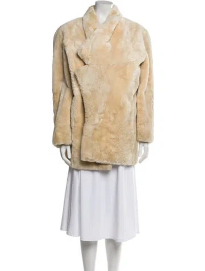 Pre-owned Fendi Vintage 1980's Fur Coat In Neutral