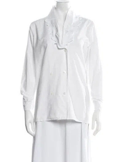 Pre-owned Fendi Vintage 1990's Blouse In White
