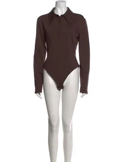 Pre-owned Fendi Vintage 1990's Bodysuit In Brown