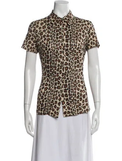 Pre-owned Fendi Vintage 1990's Button-up Top In Brown