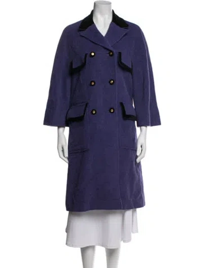 Pre-owned Fendi Vintage 1990's Coat In Black/purple