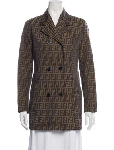 Pre-owned Fendi Vintage 1990's Coat In Brown