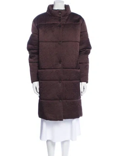 Pre-owned Fendi Vintage 1990's Faux Fur Coat In Brown