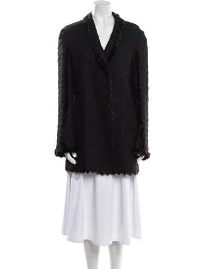 Pre-owned Fendi Vintage 1990's Fur Coat In Black