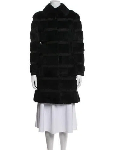Pre-owned Fendi Vintage 1990's Fur Coat In Black