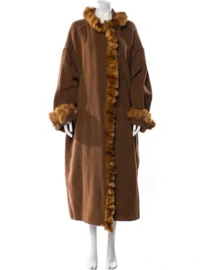 Pre-owned Fendi Vintage 1990's Fur Coat In Brown
