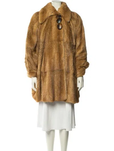 Pre-owned Fendi Vintage 1990's Fur Coat In Brown