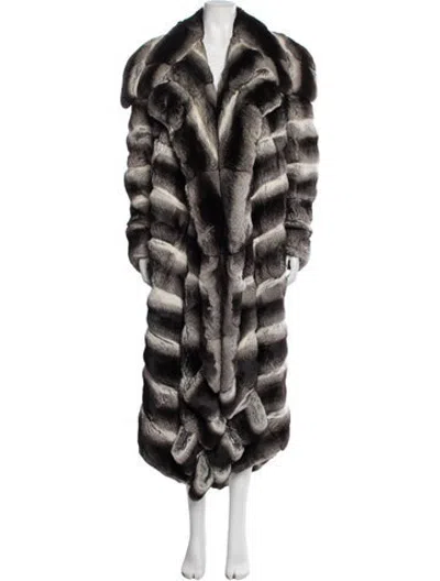Pre-owned Fendi Vintage 1990's Fur Coat In Grey