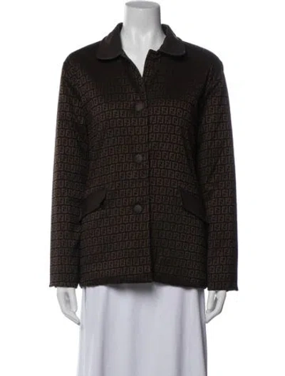 Pre-owned Fendi Vintage 1990's Jacket In Brown