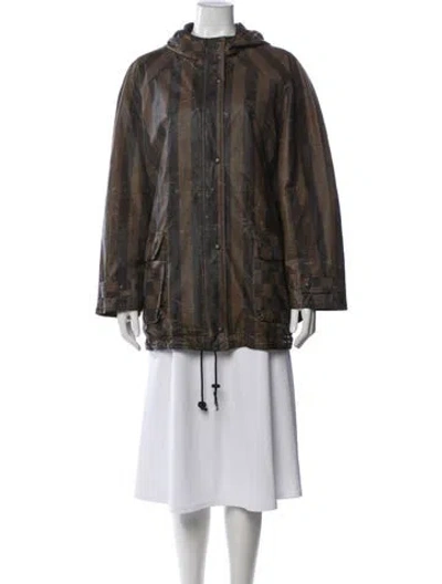 Pre-owned Fendi Vintage 1990's Parka In Brown