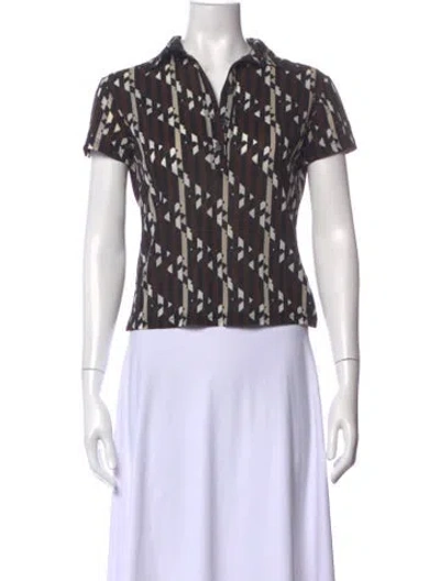 Pre-owned Fendi Vintage 1990's Polo In Brown