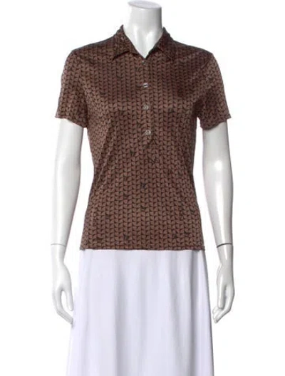 Pre-owned Fendi Vintage 1990's Polo In Brown