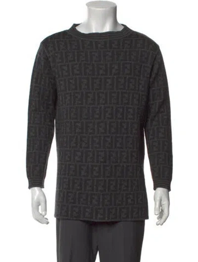 Pre-owned Fendi Vintage 1990's Pullover In Black/grey
