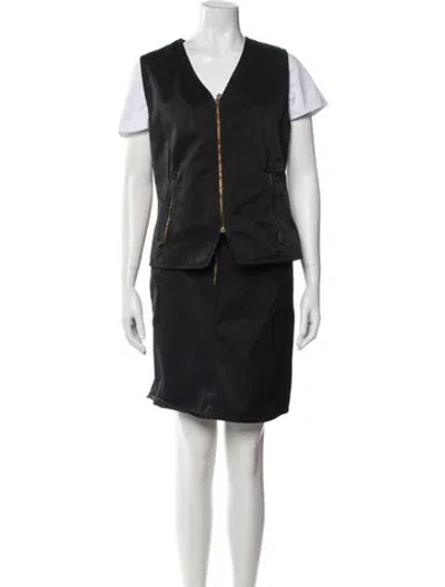 Pre-owned Fendi Vintage 1990's Skirt Set In Black