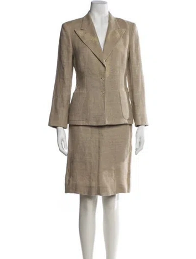 Pre-owned Fendi Vintage 1990's Skirt Suit In Neutrals