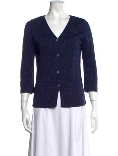Pre-owned Fendi Vintage 1990's Sweater In Blue