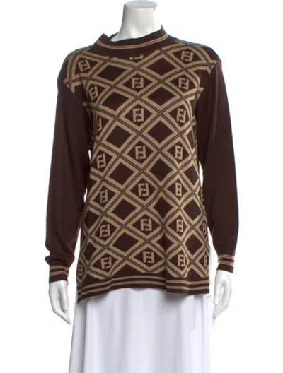 Pre-owned Fendi Vintage 1990's Sweater In Brown