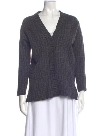 Pre-owned Fendi Vintage 1990's Sweater In Gray