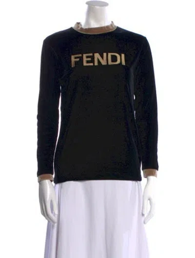 Pre-owned Fendi Vintage 1990's Sweatshirt In Black