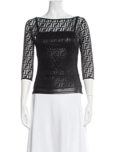 Pre-owned Fendi Vintage 1990's Top In Black