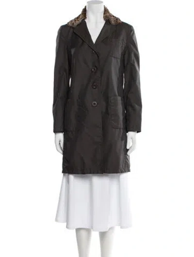 Pre-owned Fendi Vintage 1990's Trench Coat In Brown