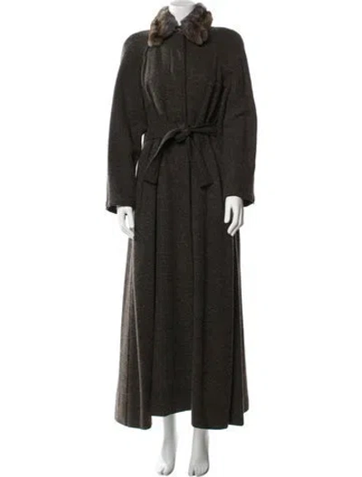 Pre-owned Fendi Vintage 1990's Trench Coat In Gray
