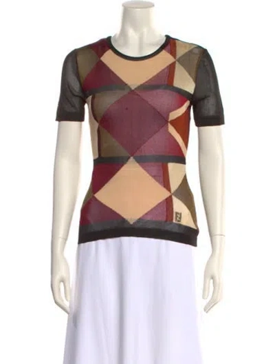 Pre-owned Fendi Vintage 1990's T-shirt In Black