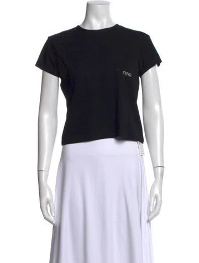 Pre-owned Fendi Vintage 1990's T-shirt In Black