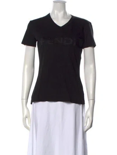 Pre-owned Fendi Vintage 1990's T-shirt In Black