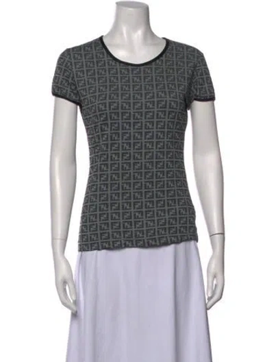Pre-owned Fendi Vintage 1990's T-shirt In Grey