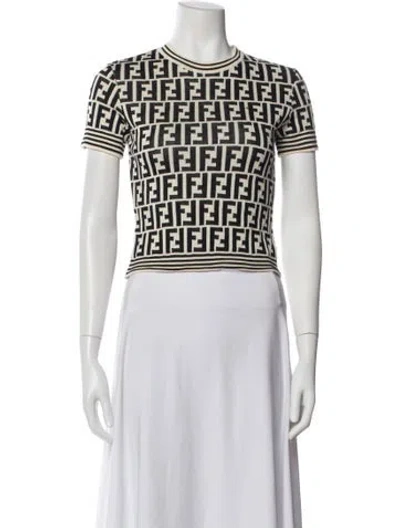 Pre-owned Fendi Vintage 1990's T-shirt In Neutral