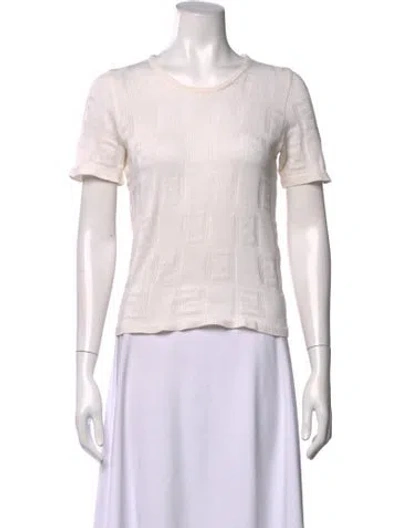 Pre-owned Fendi Vintage 1990's T-shirt In Neutrals