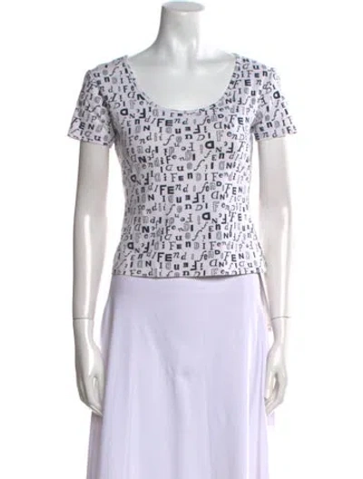 Pre-owned Fendi Vintage 1990's T-shirt In White