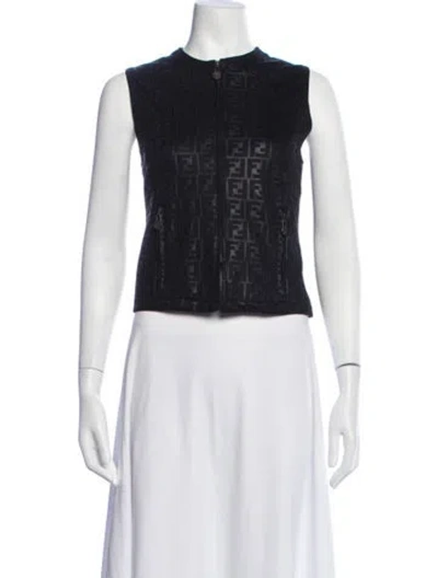 Pre-owned Fendi Vintage 1990's Vest In Black