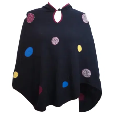 Pre-owned Fendi Vintage 1990s Multicoloured Cape Unisex Made In Italy Outerwear In Black