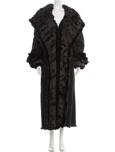 Pre-owned Fendi Vintage 1993 Coat In Black