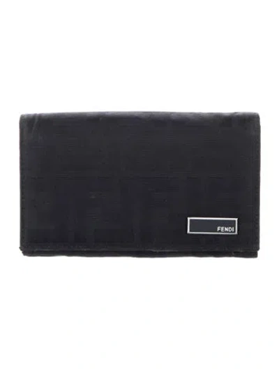 Pre-owned Fendi Vintage 1999 Bifold Wallet In Black
