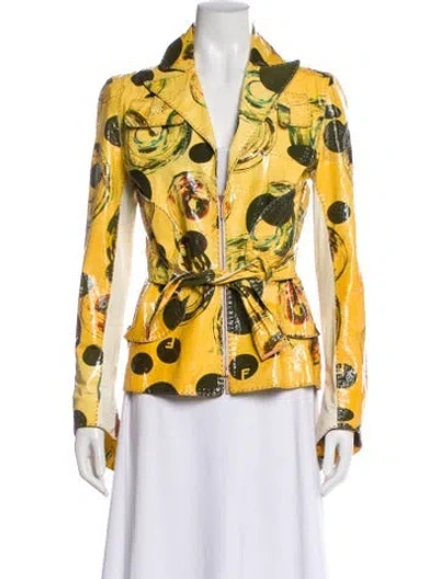 Pre-owned Fendi Vintage 2000's Blazer In Yellow