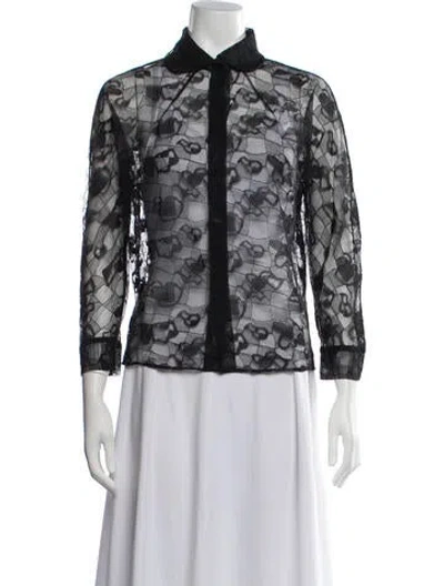 Pre-owned Fendi Vintage 2000's Blouse In Black