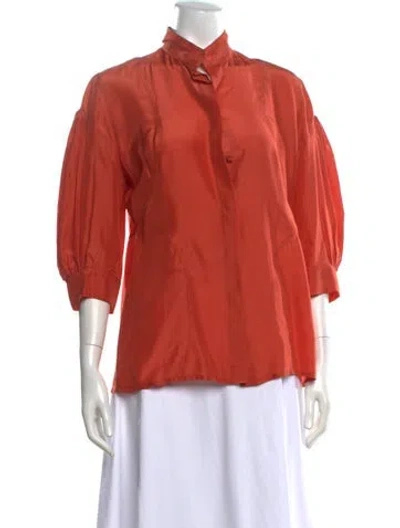 Pre-owned Fendi Vintage 2000's Blouse In Orange