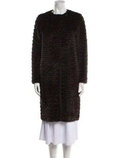 Pre-owned Fendi Vintage 2000's Fur Coat In Brown