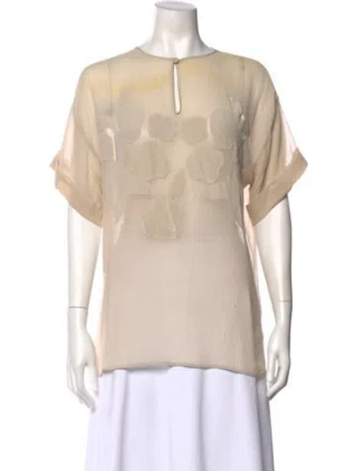 Pre-owned Fendi Vintage 2000's Top In Neutral