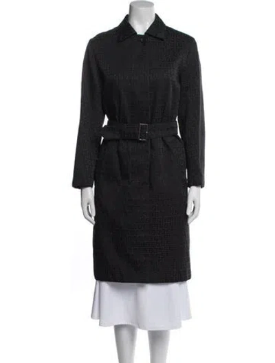 Pre-owned Fendi Vintage 2000's Trench Coat In Black